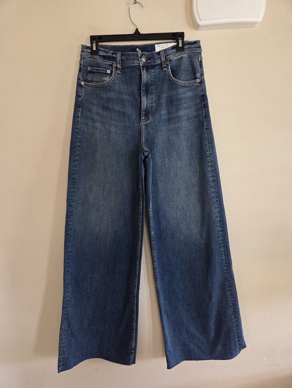 Rag & Bone Flexi Sofie Wide Leg Jeans Size 30 NWT $278 Willow - Picture 2 of 13